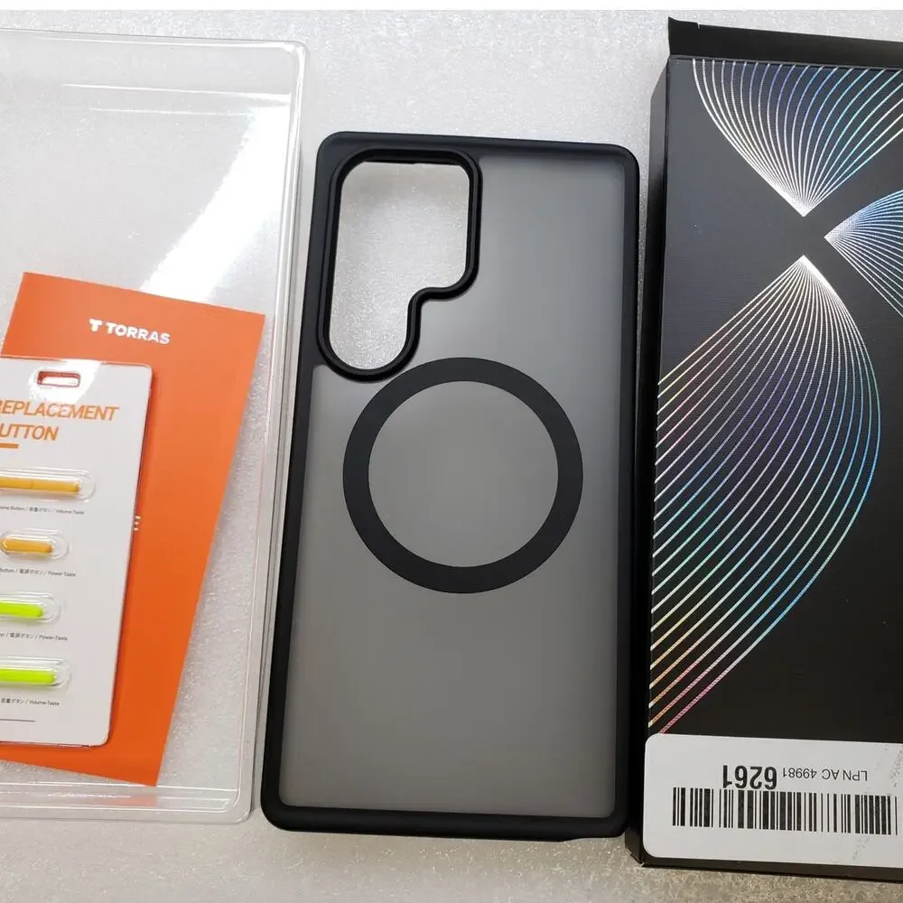 TORRAS Magnetic Translucent Case for Samsung Galaxy S25 Ultra. Black